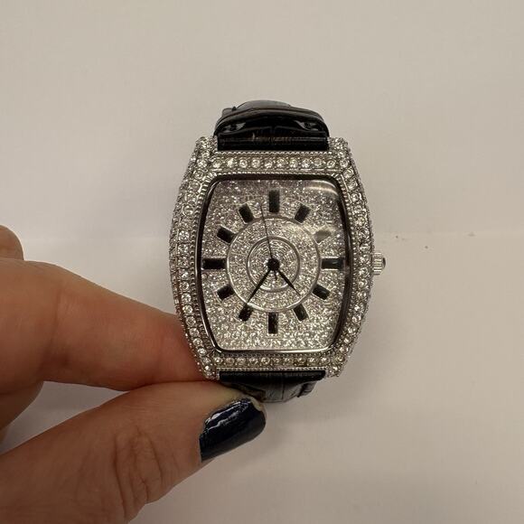 ADRIENNE COUTURE COLLECTION LIMITED 2457/5000 PAVE SWAROVSKI CRYSTAL WATCH Swiss - Picture 3 of 12